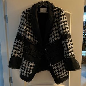 Houndstooth / Denim Blazer